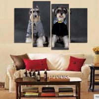 New No Frame 4 Piece 2017Rena Snow Dogs HD Wall Picture Decorative Art Print Painting On Canvas For Living Room Home Decoration