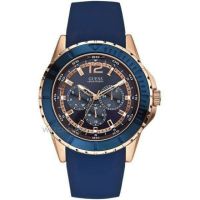 นาฬิกาข้อมือผู้ชาย W0485G1 Guess Blue Dial Blue Silicone Strap Men Watch