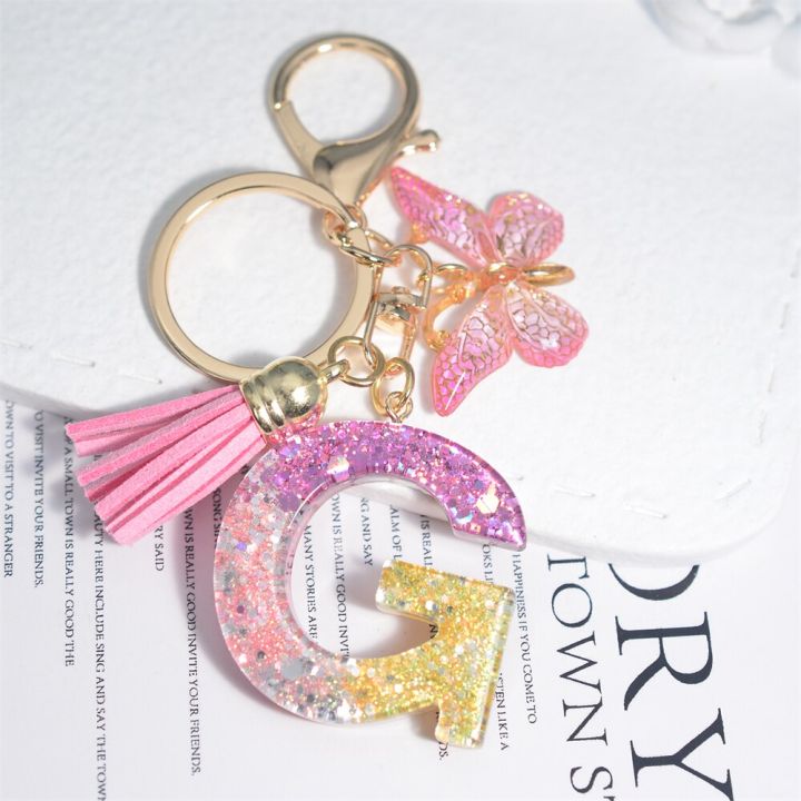 bling-gradient-sequin-filled-letters-keychain-cute-pink-butterfly-tassel-a-z-26-initials-keyring-for-car-keys-purse-decoration-key-chains