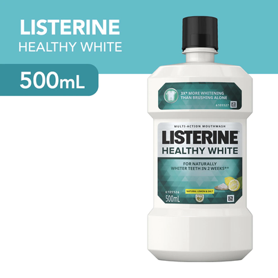 LISTERINE Healthy White Mouthwash 500ml | Lazada PH