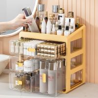 [NEW] Desktop Cosmetics Storage Box Transparent Drawer Type Lipstick Jewelry Shelf Dormitory Dressing Table Case Make Up Organizer