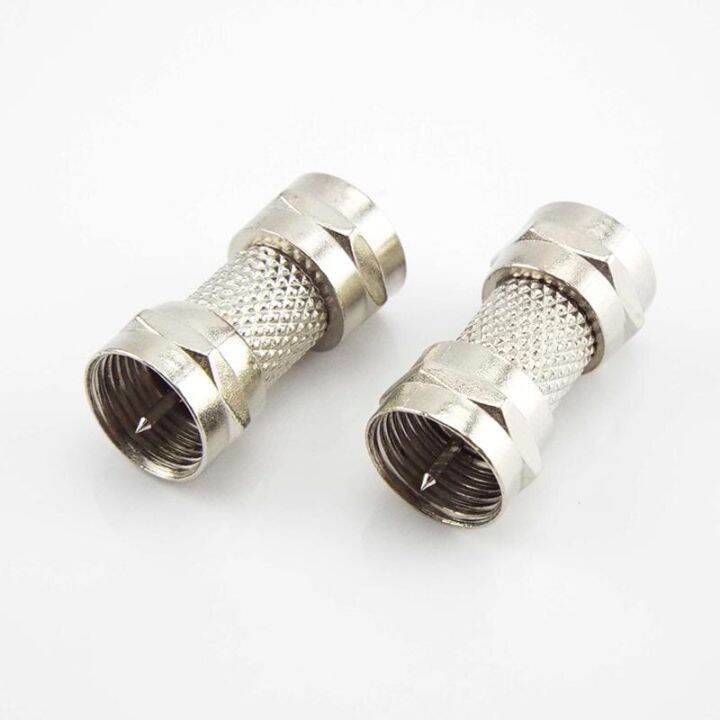 f-type-male-plug-connector-socket-to-rf-coax-tv-aerial-female-rf-adapters-2-6-1-1cm-video-coaxial-converter-silver-zinc-alloy