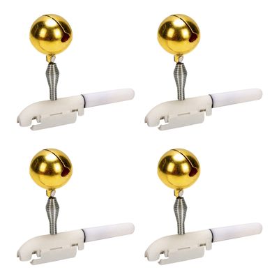 4Pcs Fishing Rod Alarm Light Luminous Stick Fishing Electronic Rod Light with Bells Ring Color Change Battery Included