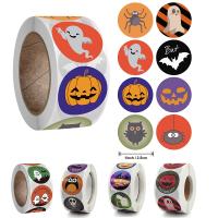 【YF】♈✈  500pcs Pumpkin Bat Sticker 1inch Happy Kids Baking Accessories Tools