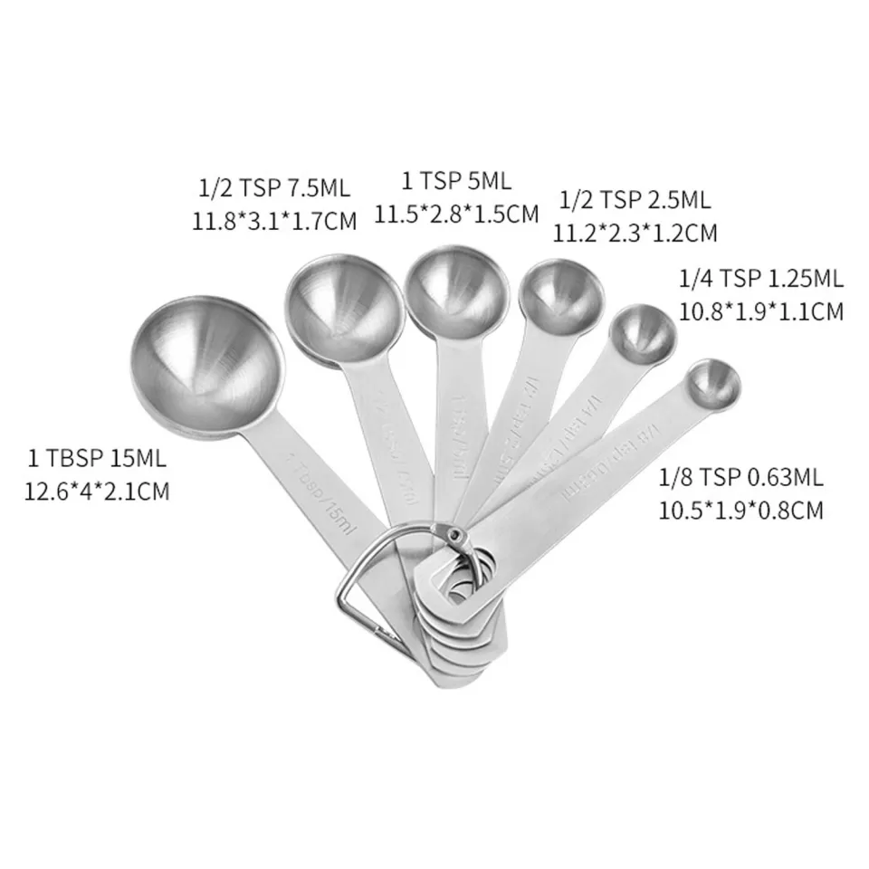 Hatrigo Heavy-Duty Unbreakable 18/8 Stainless Steel Measuring