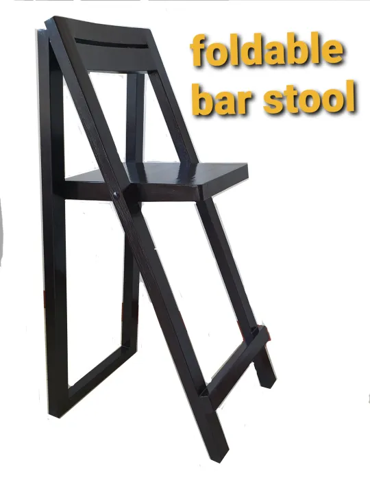 foldable bar stool, collapsible bar stool made from solid wood Lazada PH