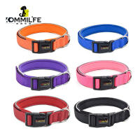 KOMMILIFE Nylon Dog Collar Reflective Soft Dog Collar for Small Medium Large Dogs Adjustable Mesh Padded Collar For Dogs