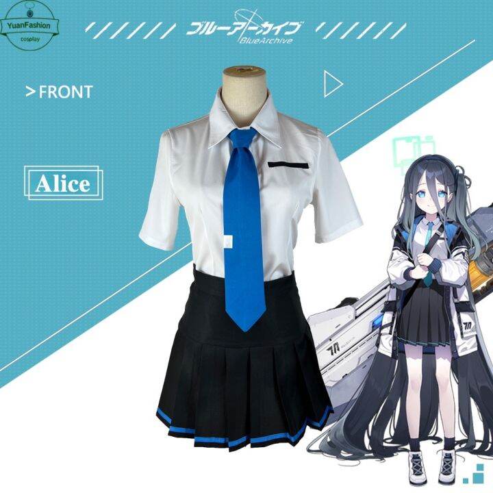 สินค้าเฉพาะจุด-blue-archive-ไฟล์เก็บถาวรสีน้ำเงิน-cos-alice-cosplay-เครื่องแต่งกายประจำวัน-ประสิทธิภาพของเกม-การฟื้นฟูที่สมบูรณ์แบบ