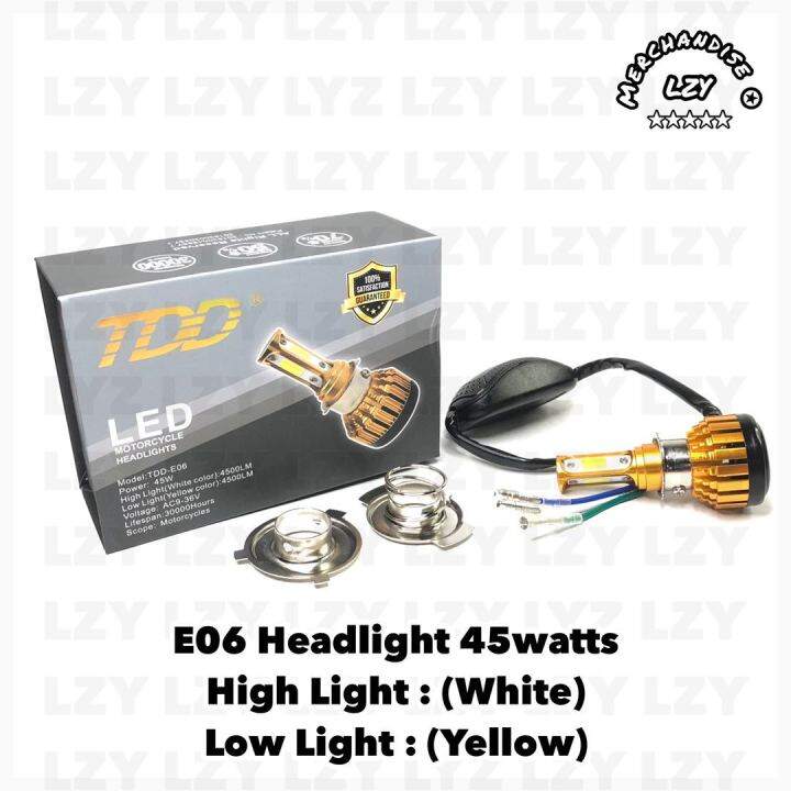 TDD 4500LM Car Motorcycle Bulb Led Headlight 45w Dual Color White ...