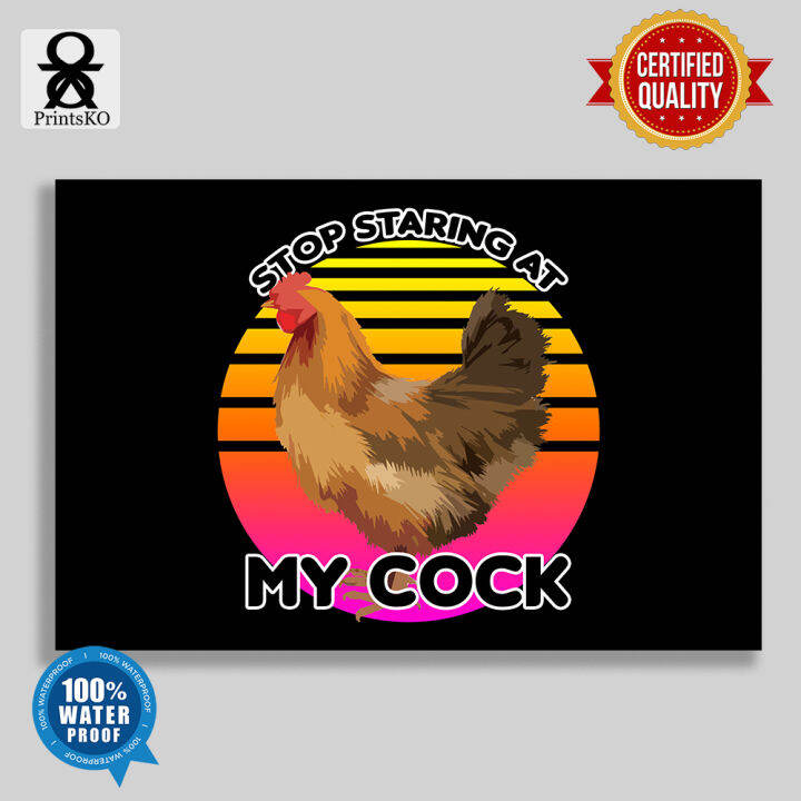 High Quality Tarpaulin / Tarp with Double Meaning Spoof Design