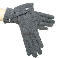 Autumn And Winter Women Warm Press Screen Gloves