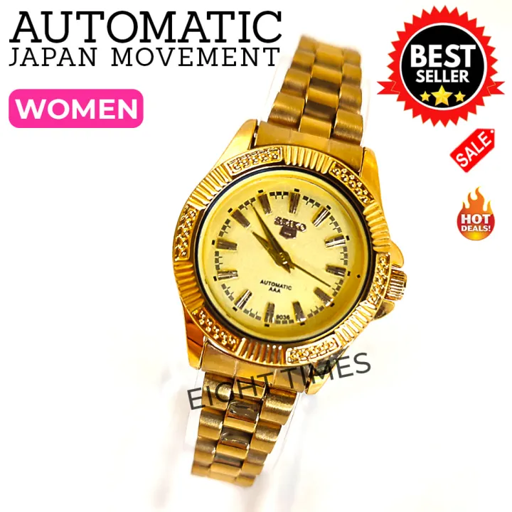 Seiko 5 Automatic AAA Water Resist All Gold Stainless Steel Watch for Women  | Lazada PH