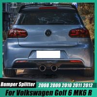 ตัวกระจายแสงสำหรับ Volkswagen Golf 6 MK6 R 2008-2012อุปกรณ์เสริมรถยนต์ตัวแยกด้านข้างกันชนหลัง Maxton สีดำเงา