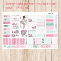 Flower Week Plan HOBO Week Kit Stationery Sticker Label Decorative Sticker DIY Planner Diary Scrapbooking Album Stickers kawaii Stickers  Labels