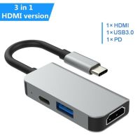 ตัวแยกสัญญาณชนิด C เป็น Hdmi 4K Pd 5a 87W ตัว Usb Lan Rj45 3.1 Usb-C อุปกรณ์จ่ายพลังงานสำหรับ Air Macbook Pro