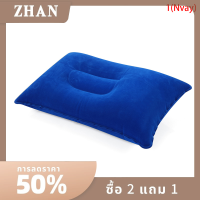 ZHAN หมอนเป่าลม PVC นอนแคมป์ปิ้งหมอนรองคอทำจากไนลอน