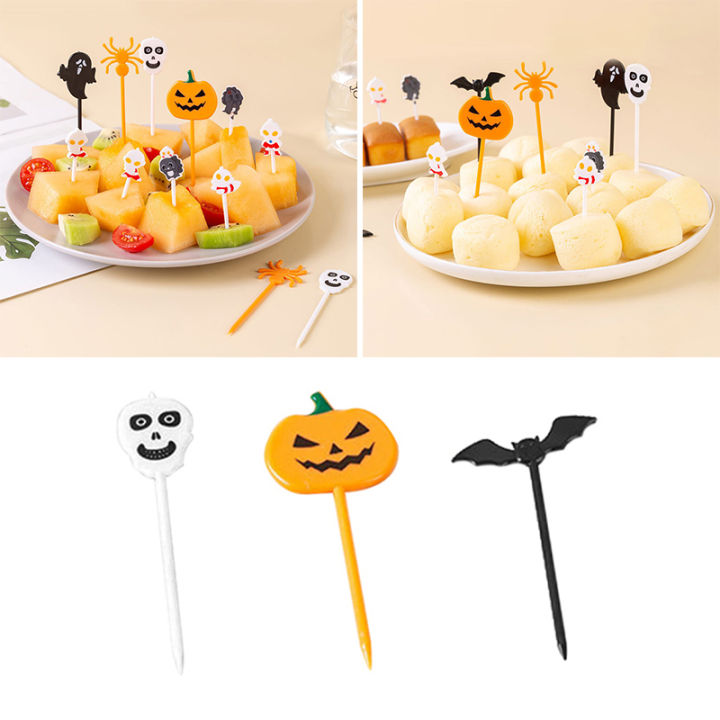 uni-6-10pcs-cartoon-fruit-fork-toothpicks-food-selection-mini-bento-box-decoration-ตกแต่งคริสต์มาส