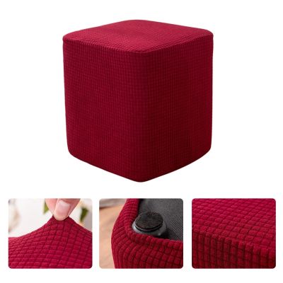 Elastic Ottomans Covers Soft Rectangle Stool Slipcover Case Stretch Protector