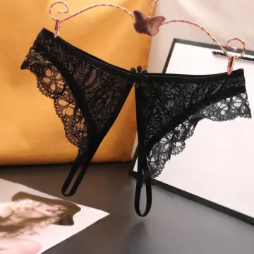 Womens Sexy Underwear with Hole Underpants Low Crotch Open Waist Lace  Briefs Panties Underwear Sexy Women's