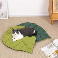 【Danqing family】 Leaf Shape Soft Dog Bed Mat Soft Crate Pad Machine Washable Mattress For Large Medium Small Dogs And Cats Kennel Pad