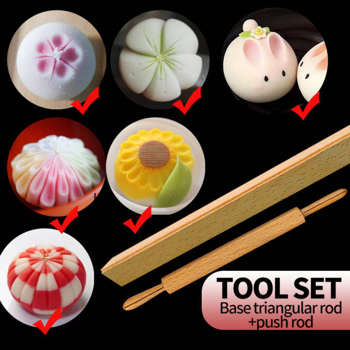Wagashi tool combination foundation triangle rod+push rod tool Lazada