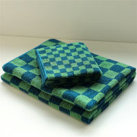 Retro Checkerboard Plaid Bath Towels 100 Combed Cotton Face Towel Sets Super Soft Absorbent Home Ho Comfortable Towel