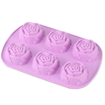 Silicone Soap Mold for Soap Making 3D 6 Forms Oval Rectangle Soap Mould  Handmade Craft Flowers Bathroom Kitchen Soap Mold