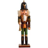 Nutcracker Decor 30cm Soldier Nutcracker Christmas Nutcrackers Figures Handmade Wooden Soldier Nutcracker for Festive Christmas Desktop Decor natural