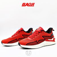 BAOJI Running รองเท้าวิ่ง รองเท้าผ้าใบชาย พื้นโฟม สีแดง รุ่น BJM582 ไซส์ 41-45