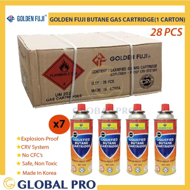 28pcs 1 Carton 230g Yeepi Golden Fuji Butane Gas Cartridge Portable Butane Gas Stove Outdoor 