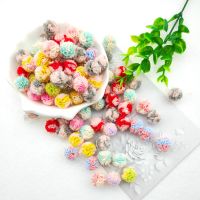 [HOT!] 100pcs/Lot 1.5cm Mesh Fabric Flower Ball For Children Hair clip Accessories Artificial Fabric Flowers For garment accessoires