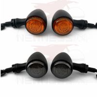 Motorcycle Turn Signals Indicators Amber Black Bullet Turn Signal Light Lamp Blinkers Led For Harley