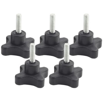 5pcs Star Shape Carbon Steel Fixtures Roof Thread Convenient Universal Slot Knob Practical Sturdy Fastener For Woodworking Easy Gripping Adapter T Track Bolts