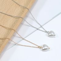 【JH】 European and cross-border pearl love pendant clavicle chain niche fairy temperament necklace spot ins sweater