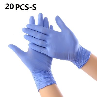 ▩✈ 20pcs Disposable Nitrile Gloves Acid/alkali/oil Resistance No Plasticizers For Home Cleaning Inspection Food/chemical Industry