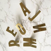 Brass Wall Hook Letters Cap Hanger Modern European Cloth Hanger Wall Accessory Rack for Bedroom Bathroom