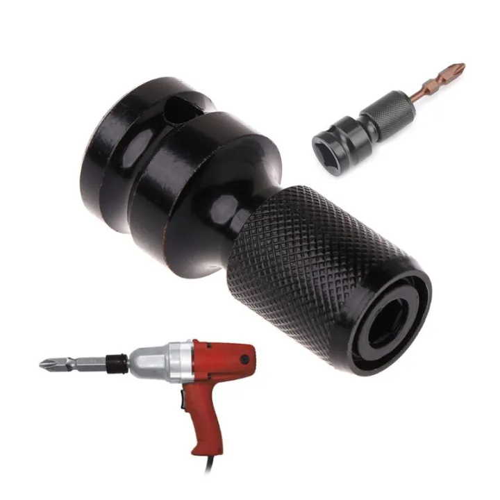 1/4" Hex Shank Drill Chuck Conversion Kit Converter Impact Driver 1/2