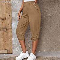 Aolzbiip49h ขนาดขนาดใหญ่สตรี Chino โยคะ Crop Joggers กางเกง Jogging Bottoms เสื้อผ้าแฟชั่นสำหรับหญิง