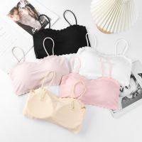 [COD] Silk Wrapped Breast Tube Top Female Students Korean Small Chest Gathering Thin Section Bottom Camisole Inner Wear