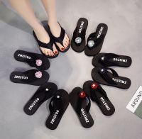 New versn of s one celebri slippers female summer bea flip flops ladies student fashn an sle outer sls and slippers