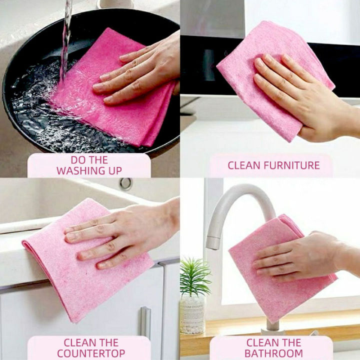 magical-coconut-shell-cleaning-cloth-microfiber-rag-dish-towel-kitchen-absorbent-pad-cloth