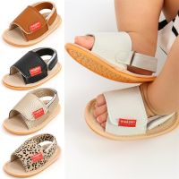 Infant Baby Shoes Toddler Flats Round Toe Anti-slip Rubber Soft Sole Newborn Baby Leather Sandals First Walker