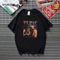 Tupac เสื้อยืดสีดําพิมพ์ลาย Makaveli Rapper Biggie ขนาดเล็ก 2 ชิ้น STDF