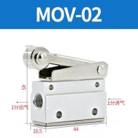 MOV 02 1/8 quot;Female Thread 3 Position 2 Way Pneumatic Air Control Valve Button Roller Stroke Limit Mechanical Valve With Fitting