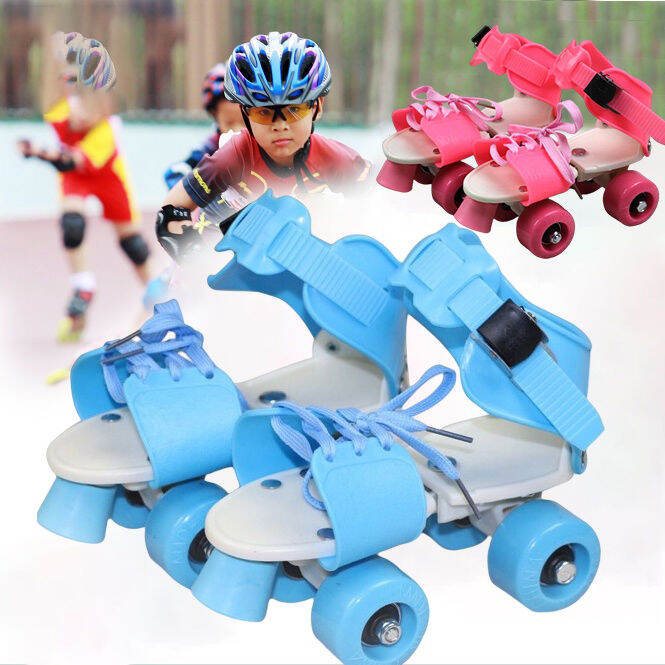 Children's double row four roller skates roller skates adjustable inline skates roller skates
