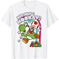 Nintendo （cartoon）New Adventure Game Movie Super Mario（Luigi Mario.Peach.Bowser.Yoshi.Waluigi.Toad.Birdo）graphic printed Mens 100 % Cotton O-neck Short-sleeved T-shirt