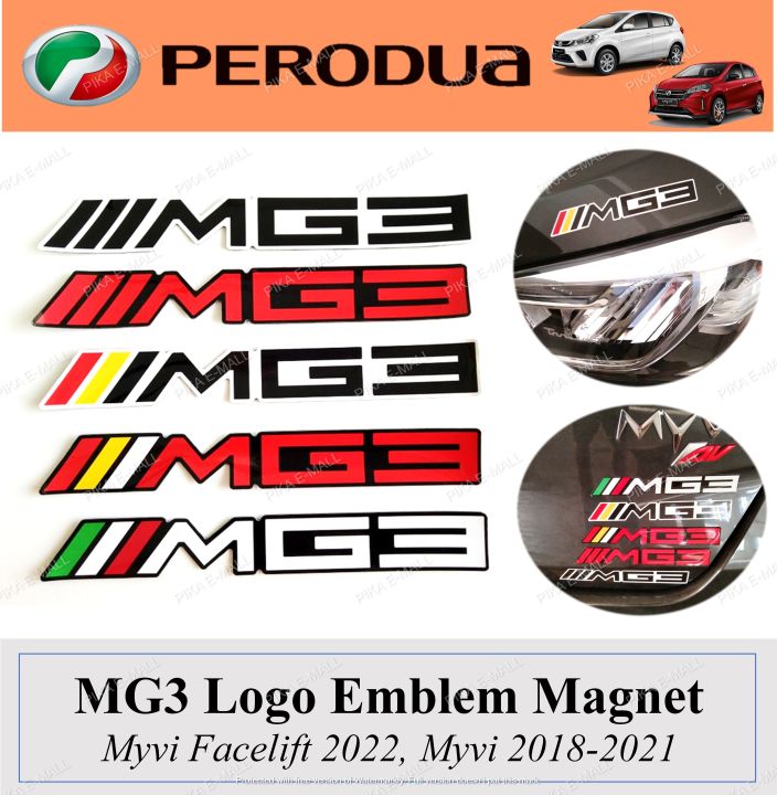 [MG3] Perodua Myvi Facelift 2022 MG3 Car Emblem Logo Magnet MG3 Emblem ...