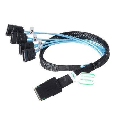 【YF】 Cable Mini-SAS SFF-8087 To 4 4i SFF8087 36P 7P 12Gbps 50cm Hard Drive Data
