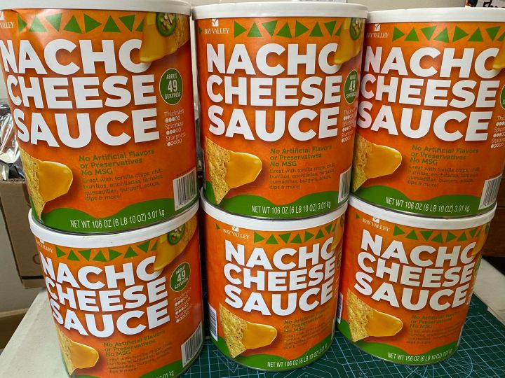 Bay Valley Cheddar And Nachos Cheese Sauce Big Can Net At 106oz 3.01kgs ...