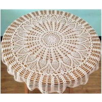 708090CM Handmade Crochet Round Tablecloth Lace Table Cover Cup Mat Placemat Vintage DIY Decro Crocheted Table Cloth Cotton